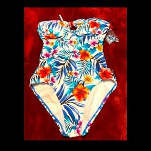 ***New***One piece floral bathing suit.